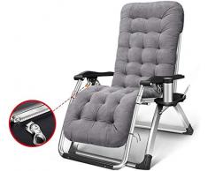 YYZZ Schaukelstuhl, Klappliegestuhl, gepolsterter Liegestuhl, Verstellbarer multifunktionaler Strandliegestuhl, geeignet für Strandterrasse (Farbe: blau) B.-B.