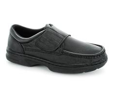 Dr Keller Texas Herren Leder Klettverschluss Bar Breite Passform Schuhe Schwarz, Schwarz - schwarz - Größe: 40