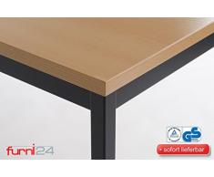 Beistelltisch Bürotsich Esstisch Konferenztisch Mehrzwecktisch Besuchertisch PC Tisch Schreibtisch Kantinentisch Schülertisch Universaltisch schwarz / Buche 200 cm x 80 cm x 75 cm verschiedene Ausfühungen simple Montage