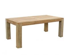 Mojawo Massivholz XXL Gartentisch aus Teakholz Esstisch Teaktisch Indoor und Outdoor 220x100x75cm