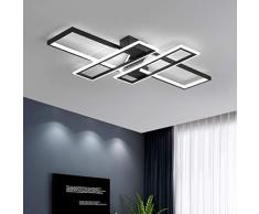 Deckenleuchte-Panel Led Schlafzimmer Deckenlampe Wohnzimmer Dimmbar Fernbedienung Platz Leuchte Acryl-Schirm Aluminium Jugendzimmer Lampe Modern Design Eckig Pendelleuchte Esszimmer Flur Bad Dekolampe