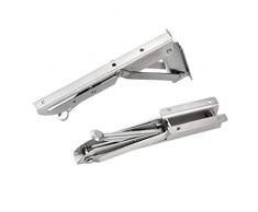 KKYY 2-Teilige Klappbare Regalhalterungen - Hochleistungsklappbare Regalhalterung Aus Metall FüR TischbäNke, Platzsparend FüR Die Wandmontage, Maximale Belastung: 60 Kg