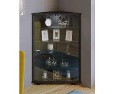 VCM Standvitrine Sammelvitrine Glasvitrine Vitrine Glas Regal Schrank Hängevitrine Jecka Ohne Beleuchtung: Schwarz