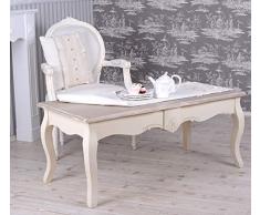 Couchtisch, Wohnzimmertisch, Tischchen, Tisch, Holztisch im Landhausstil, Optik im Vintage- oder Shabby-Chic-Stil - Palazzo Exclusive