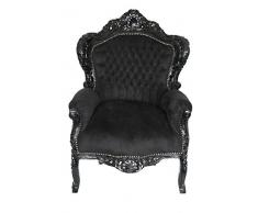 Vintage Barock Sessel schwarz-samt Barocksessel Wohnzimmersessel Stuhl