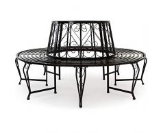 LD Baumbank Bank Metall 360° Ø 160cm Sitzbank Gartenbank Rundbank Gartenmöbel