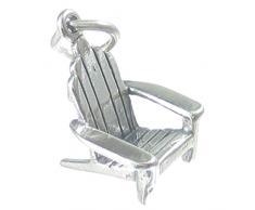 Adirondack Stuhl Sterlingsilber Charm .925 x 1 Stühle Lehnstuhl Charms cf4331