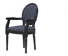 Dynamic24 Esszimmerstuhl BAROCK schwarz