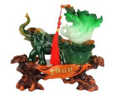 Skulptur Statue Elefant Glück Wohnzimmer TV Theke Bartheke Schreibtisch Dekoration Handwerk Eröffnung Geschenk Handwerk Ornamente