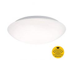Briloner Leuchten 3362-016 LED Deckenlampe mit Bewegungsmelder, Deckenleuchte mit Tageslichtsensor (optional einstellbar), 15W, 1500 Lumen, Ø27,8 cm, Metall, 15 W, Ø 27.8cm