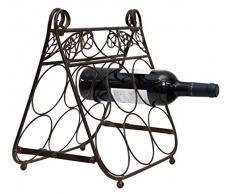 aubaho Weinregal Eisen Wein Regal Weinflaschen Flaschenregal Bar Antik-Stil