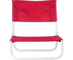 Preiswert&Gut Strandstuhl Beach Klappstuhl Strand 48x44,5x52 Strand Stuhl 1.2Kg faltbar auf ca 64 x 45 x 16 cm Camping Stuhl Farbwahl (Rot)