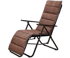 LEIXIN Wohnzimmertisch Balkon Rattan Lehnstuhl Multi-Funktions-Adjustable mit Kissen Klappstuhl im Freien Praktischen Verstärkung Stuhl (Style: 3), C (Farbe: C) (Color : A)