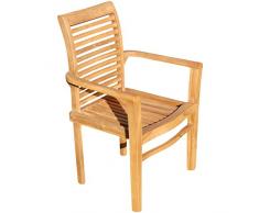 ASS ECHT Teak Design Gartensessel Gartenstuhl Sessel Holzsessel Gartenmöbel Holz sehr robust Modell: JAV-Alpen von