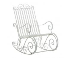 Smilla Schaukelstuhl Metall Antik-Look weiß Handarbeit