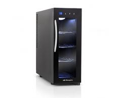 Orbegozo VT 415 Weinschrank 4 Flaschen, LED, 13 L, 70 W, 3 herausnehmbare Böden verchromt, digitales Display und Touch Control Panel