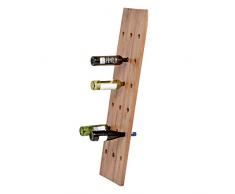 LEBENSwohnART Flaschenboard PAPAN-L ca. H125cm Mahagoni Weinbrett Rüttelbrett Weinregal