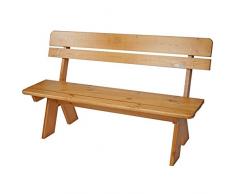 Mendler Holzbank Gartenbank Parkbank Oslo 148cm Gastronomie-Qualität massiv ~ Natur