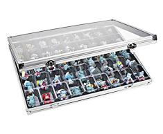 Lindner 4890-45 ALU Sammelvitrine mit 45 Fächern 36 x 49 mm