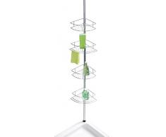 Wenko 21803100 Teleskop-Eckregal Dolcedo, Edelstahl rostfrei