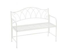 Dehner Klappbank Luca, ca. 115 x 95.5 x 52 cm, Metall, weiß