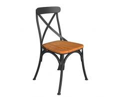 Stuhl Amerikanisches Land Vintage Schmiedeeisen alter Tisch für Esszimmer Kaffee für die Freizeit Zuhause Wohnzimmer Mittagessen 6.23