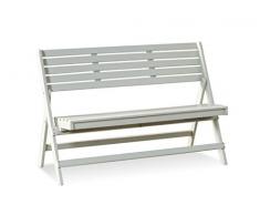 LANTERFANT 7439623669630 Gartenbank Cees, Klappbar, Akazien Holz, Lackiert, Erhältlich, Ton, Ecru, Weiß