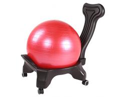 Wangxiaoxia Bürostuhl Classic Balance Ball Chair - Bewegungsstabilität Yoga Ball Premium Ergonomischer Stuhl für Home und Office Desk mit Luftpumpe Arbeitsstuhl