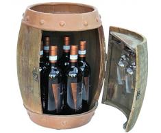 DanDiBo Weinregal Holz Weinfass Braun 44 cm 91361 Bar Flaschenregal Flaschenständer Klein Fass Holzfass