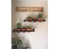 unknow Holz-Kräuterregal Kräuterregal Bauernmarktschild Denney Studio