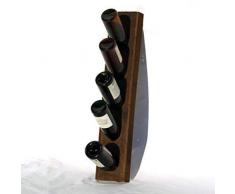 Piratenladen Original Champagner Rüttelbrett für 5 Flaschen, Weinregal