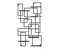 YLCJ Weinregale Wandhalterung Metall Bar Rustikale Weinhalterung Wandmontage Schwimmende Regale Wand Weinregal Speicherorganisator (Halter 8 Flaschen)