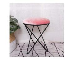 MJIA Beauty Hocker Restaurant Hocker Schuhe Hocker Frisierstuhl Startseite Kreative Europäische Frisierkommode Hocker (Color : Pink, Size : Black)