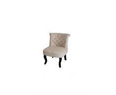 HTI-Line Französischer Sessel Antoinette Barockstil Sessel Vintage Polstersessel Relaxsessel Wohnzimmer Lehnstuhl Französischer Sessel Relaxsessel Beige