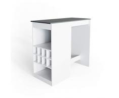 Vicco Bartisch Ross Weiß Bartresen Stehtisch Tresentisch Bistrotisch Tisch wahlweise mit Barhocker (ohne Barhocker)