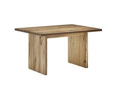 Naturnah Möbel Esszimmertisch Strong William. Besonderer Wangentisch aus Massivholz, Wildeiche. Nachhaltige Produktion. (120 x 80 cm, Wildeiche geölt)