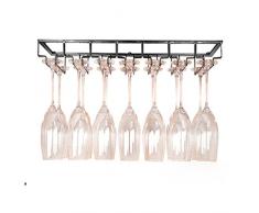 Weinregal/Glas Halter/Europäische Vintage Eisen hängende Weinschrank/bar Weinregal Ledge (Color : Black)