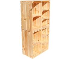 großes Obstkistenregal Bertha Natur 55x55x30cm Regakiste Schuhregal Wandregal Kistenregal Aufbewahrungsregal