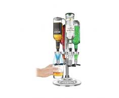 Bar Butler Flaschenbutler Flaschenhalter und Dosierer Licht-up-Bar Caddy Getränkeportionierer für 4 Flaschen Schnaps Cocktail Party Geschenk Getränkespender Hausbar Cocktailbar Schnapsspender