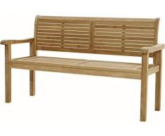 Ploss Dreisitzer Landhausbank York, Premium-Teak, Natur, 150x64x95 cm