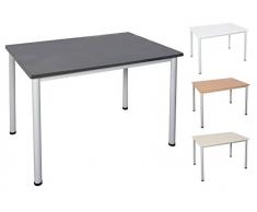 Schreibtisch in verschiedenen Größen und Farben graues Metallgestell Konferenztisch Besprechungstisch Arbeitstisch Universaltisch Bürotisch Verkaufstisch (B: 120 cm x T: 60 cm, Anthrazit)