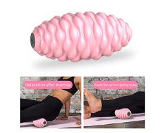 Hyuhome Gymnastikball, extra dick Yoga Ball Chair, Heavy Duty Stabilitäts-Ball Ständer, elektrische Muskelfaszie Relaxing Fitness Yoga Müdigkeit Entlasten Massage Ball Roller,Rosa