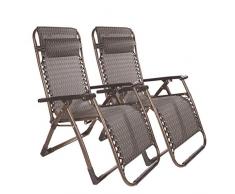 MWPO 2 STK. Schwerelosigkeit Garten Sonnenliege Sonnenliege Liege im Freien Klapp Gartenmöbel Stuhl Strand Camping Home Lounge Stuhl