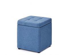 Zplyer Fußschemel Kunststoff Fußschemel Kinderhocker Mit Musterdekoration Robust Und Langlebig Sofahocker Sitzend Pier Stauraumbank Schuhbank Stauraumhocker Blau