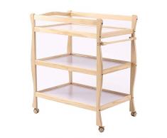 GUYUE Kinder ändern Rolltisch aus Holz, Windel Lagerung Kinderstation mit Auflage for Neugeborene/Kleinkind