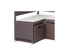 gartenmoebel-einkauf Unterschiebbox klein 49x47x40cm für Eckbank Graz, Polyrattan Mocca