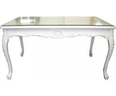 Casa Padrino Barock Esstisch Weiss 140cm