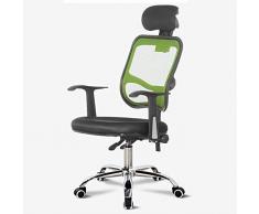 YLLN Mesh Drehbarer Bürostuhl mit hoher Rückenlehne Heimspielstuhl Multifunktionsverstellbare Rückenlehne Atmungsaktives Netz Fauler Drehstuhl 135 ° -Lehnstühle Lagergewicht 200 kg Mehrfarbig optional