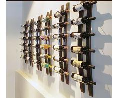 Linex Weinregal an der Wand | Weinregal aus Holz für 6 Flaschen Weinflaschenhalter aus Holz, Weinregal an der Wand für zu Hause, Weinregal Vin Regal