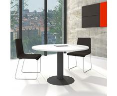 Optima runder Besprechungstisch Esstisch Küchentisch Tisch Weiß Rund Ø 120 cm